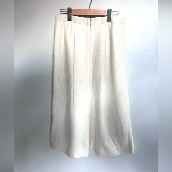 New Tibi Boiled Wool Sculpted Skirt size 4 off white ivory - Picture 6 of 12